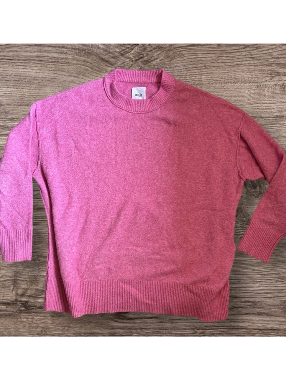 Woman’s aerie pink knit cozy sweater